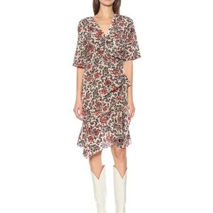 Isabel Marant Arodie floral stretch-silk minidress
